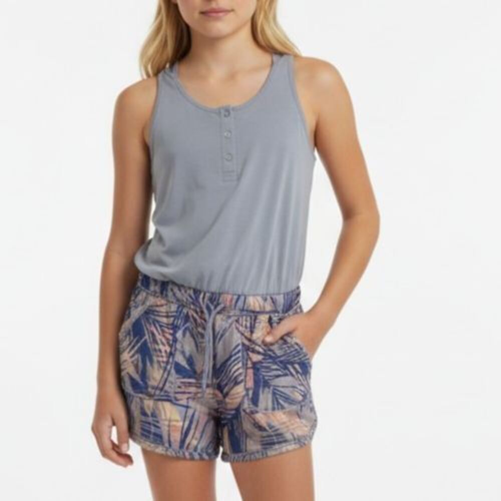 Ivivva Lululemon Serene Heart Romper Girls Size 12 Hawaiian Purple Pink Shorts